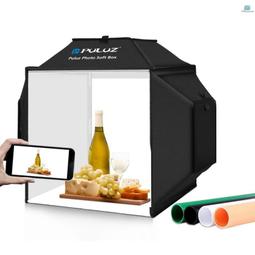 PULUZ 燈箱迷你照相館燈箱帶 6 色背景照片拍攝帳篷套件 80 件 LED 燈室可摺疊攝影照明 歷史價格詳細信息