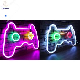 LED霓虹燈遊戲手柄陰陽腦造型燈活動裝飾燈電競房氛圍燈發光擺件 歷史價格詳細信息