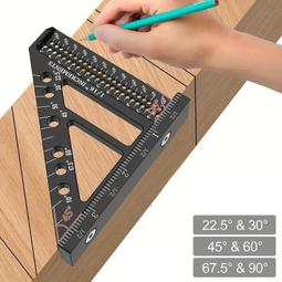 鋁合金三角尺 45&deg; 90&deg;尺 畫線尺 刻度尺 多功能尺 木工工具 歷史價格詳細信息