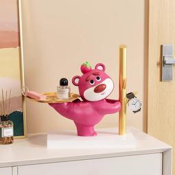 草莓小熊桌面支架通用懶人追劇看電視電影家用小巧創意夾宿舍可愛卡通裝飾小擺件公仔--思晴 歷史價格詳細信息