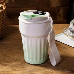 智能測溫咖啡杯雙層真空316不鏽鋼手柄便攜水杯戶外大容量保溫杯 歷史價格詳細信息