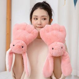 韓版毛絨手套冬季女生可愛加絨加厚保暖防寒五指騎行開車女士手套 歷史價格詳細信息