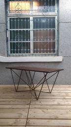 {入木三分/復古傢俱}*工業風*輕工業*實心圓鐵*量身打造*無現貨*餐桌*餐椅*開店必備 歷史價格詳細信息