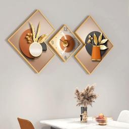 輕奢簡約牆面裝飾畫客廳沙發背景牆掛件立體鐵藝壁飾餐廳臥室掛飾 歷史價格詳細信息