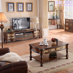 美式實木復古電視櫃北歐簡約視聽櫃時尚設計師客廳家具 歷史價格詳細信息