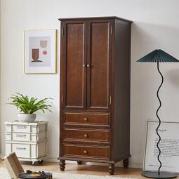 美式實木衣櫃簡約經濟型三門四門整體衣櫥儲物櫃兒童實木衣櫃 歷史價格詳細信息