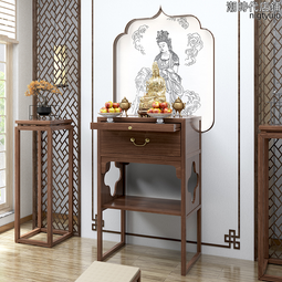 【好康】黑胡桃木新中式實木小供桌香案家用佛桌佛堂佛臺簡約神臺貢臺 歷史價格詳細信息