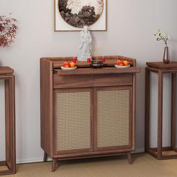 新中式黑胡桃實木整面牆書櫃組合落地客廳極簡博古架收納架置物架 歷史價格詳細信息