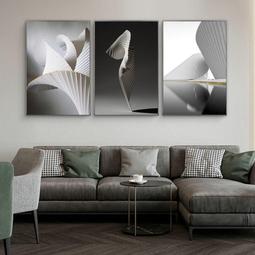 輕奢樣板間立體實物畫後極簡白色玄關大氣抽象組合藝術裝飾畫 歷史價格詳細信息