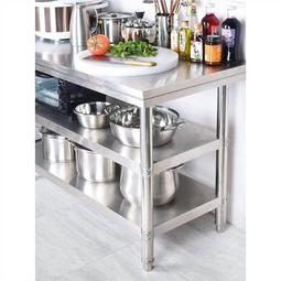 商用廚房操作臺面不鏽鋼拉門工作檯打荷案板櫃飯店切菜 承重500斤 歷史價格詳細信息