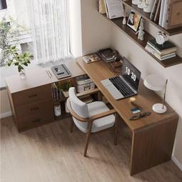 實木 轉角書桌書架組合 臥室辦公書柜 寫字臺 學生家用一體臺式電腦桌  露天市集  全台最大的網路購物市集 歷史價格詳細信息