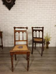 【卡卡頌  歐洲古董】法國老件 漂亮老橡木  藤坐墊  轉角椅  扶手椅  穿鞋椅  ch0423 歷史價格詳細信息