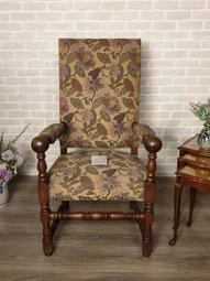 【卡卡頌  歐洲古董】法國老件 曲木 雕刻 真皮坐墊 個性 扶手椅 餐椅 書桌椅  ch0360 歷史價格詳細信息