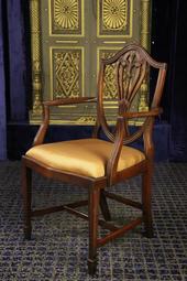 【卡卡頌  歐洲古董】英國老件~老橡木 全實木 漂亮木紋 溫莎扶手椅  溫莎椅    ch0375 歷史價格詳細信息