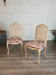 【卡卡頌  歐洲古董】法國老件 曲木 雕刻 真皮坐墊 個性 扶手椅 餐椅 書桌椅  ch0360 歷史價格詳細信息