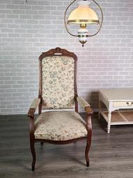 【卡卡頌  歐洲古董】法國老件 曲木 雕刻 真皮坐墊 個性 扶手椅 餐椅 書桌椅  ch0360 歷史價格詳細信息