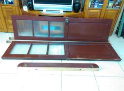 早期檜木門(8)~~菜櫥門.櫥櫃拉門~~榫接~~拼板~~寬約32.5CM~~一對合售 歷史價格詳細信息