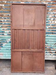 早期檜木門(8)~~菜櫥門.櫥櫃拉門~~榫接~~拼板~~寬約32.5CM~~一對合售 歷史價格詳細信息