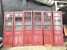 早期檜木窗(5)~~玻璃窗~~高約66.8CM~~懷舊.裝飾 歷史價格詳細信息