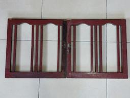 早期檜木門(8)~~菜櫥門.櫥櫃拉門~~榫接~~拼板~~寬約32.5CM~~一對合售 歷史價格詳細信息