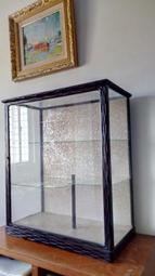 少見日本早期四面光手工刨刻槽紋玻璃展示櫃茶棚面交5500 歷史價格詳細信息