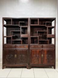 【景徽軒古傢俬】~~~ (早期) 大紅酸枝 刀牙板茶几 方几 花几 一對 K979-2 歷史價格詳細信息