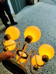 極美！ 銅燈 巨大 奶油球 立燈 . 可擺放一對！ 氣氛無敵！燈球極大！ . 奶油球徑 約 25 - 26 公分 . 豐 歷史價格詳細信息