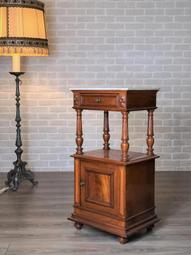 法國 細膩 桃花心木 手工鑲嵌 純銅雕件 大理石 邊櫃 玄關櫃 床頭櫃展示桌 古董櫃B9-52【卡卡頌  歐洲古董】 歷史價格詳細信息