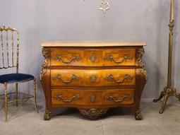 ⚜️卡卡頌 歐洲古董⚜️19世紀 法國 極精緻 胡桃木 立體 蝴蝶結 玫瑰 帷幔 純銅雕件 大理石 玄關櫃 展示櫃 古董 歷史價格詳細信息