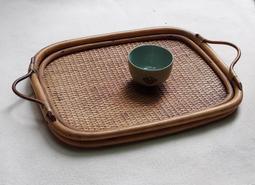 藤編托盤餐桌收納茶杯水杯水具茶盤客廳長方形蛋糕點零食果盤 歷史價格詳細信息