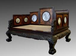 【景徽軒古傢俬】~~~ (早期) 大紅酸枝 刀牙板茶几 方几 花几 一對 K979-2 歷史價格詳細信息