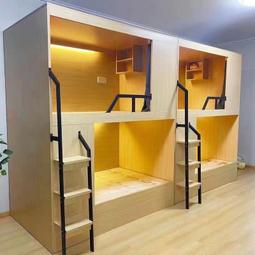 大學生公寓床上床下桌一體組合床員工宿舍帶收納柜子櫃雙層床 歷史價格詳細信息