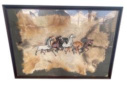 【永茂二手家具館】新竹中古傢俱2手家電*X510601*藝品八駿馬* 居家裝飾 收藏品 風水擺飾 字畫 茶几 沙發台北 價格比較,價格查詢,歷史價格詳細信息