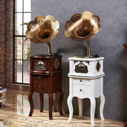 留聲機復古大喇叭黑膠唱片老式電唱機音箱收音機家居擺件 歷史價格詳細信息