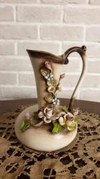 【卡卡頌  歐洲古董】義大利老件 兩小無猜 冷瓷 木座 瓷偶  p1690 歷史價格詳細信息