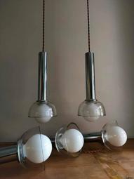 太空 吊燈 Gold 金黃色 . 玻璃 &amp; 鋁 . 布線長 83 另外 燈本體長 30 徑約 19-20 歷史價格詳細信息