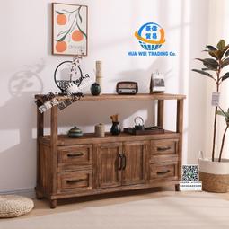 餐邊櫃定做美式法式復古歐式玄關櫃裝飾櫃實木橡木4門儲物高邊櫃 歷史價格詳細信息