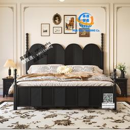 美式實木床簡約輕奢雙人婚床 經濟型白色主臥高箱儲物床1.8米 歷史價格詳細信息