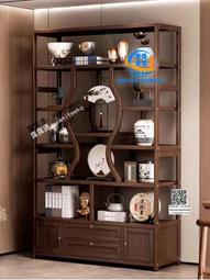 博古架實木新中式擺件書架落地茶具展示柜置物茶台仿古多寶閣隔斷熱心小賣家 歷史價格詳細信息