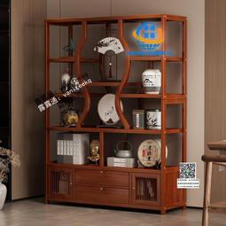 博古架實木新中式擺件書架落地茶具展示柜置物茶台仿古多寶閣隔斷熱心小賣家 歷史價格詳細信息
