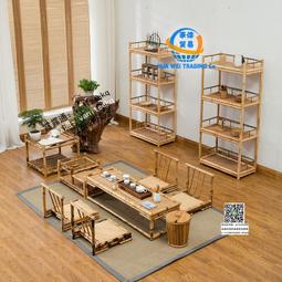 新中式博古架實木書架櫃簡約茶葉展示櫃小型多寶閣茶室置物 歷史價格詳細信息