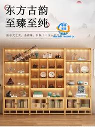 新中式實木多寶閣博古架隔斷書架茶葉架置物架展示架簡約 歷史價格詳細信息