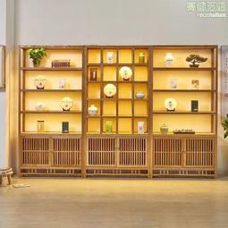 新中式白蠟木博古架三件套客廳古董茶葉禪意收納置物展示書架隔斷 歷史價格詳細信息