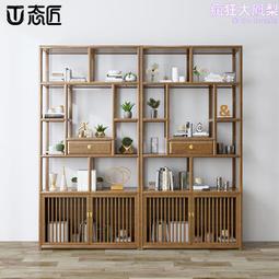 新中式實木博古架展示櫃榆木多寶閣隔斷書櫃茶葉架古董擺件置物架 歷史價格詳細信息