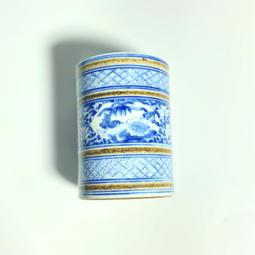 精品古董古玩瓷器清花柴窯手繪鳳紋纏枝花卷草紋花古渣斗 歷史價格詳細信息