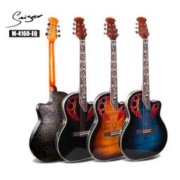 新款吉他 成人吉他41寸單板吉他guitar亮光擦色吉他40寸民謠木吉他jita面單無標無牌 歷史價格詳細信息