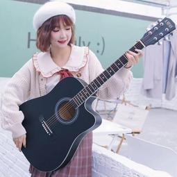 民謠吉他初學者41寸單板男女學生網紅新手練習成人38寸木吉它樂器  (滿300出貨) 歷史價格詳細信息