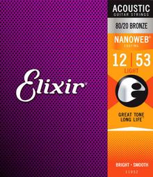 Elixir 16052 (12-53) 薄膜 磷青銅 NANOWEB 民謠吉他弦【硬地搖滾】全館$399免運！ 歷史價格詳細信息