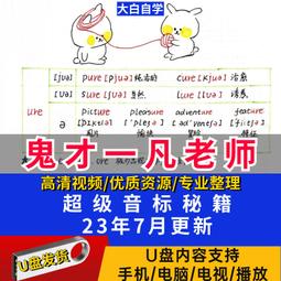 現貨學習U盤0-8歲幼兒英語啟蒙動畫片高清視頻零基礎少兒童趣味磨耳朵 歷史價格詳細信息