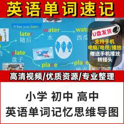 小學初中高中大學英語自學語法詞匯口語音標教程u盤網課名師教學 歷史價格詳細信息